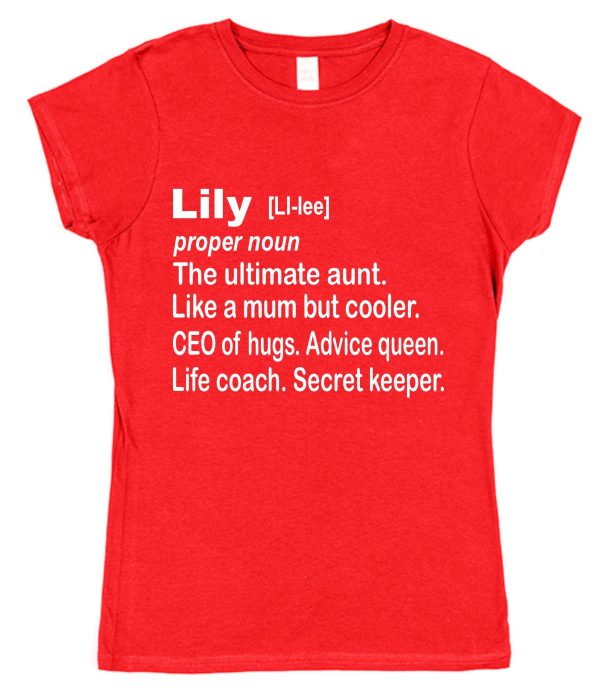 Personalised Aunt Definition T-Shirt - Funny & Thoughtful Gift for Her - Image 2