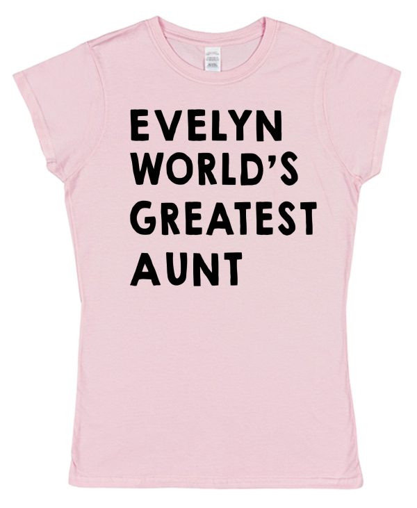 Personalised Aunt T-Shirt - "World's Greatest Aunt" - Image 4