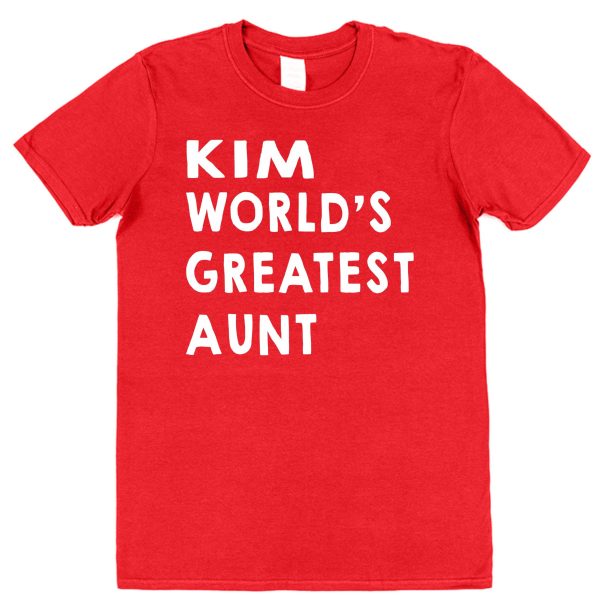 Personalised Aunt T-Shirt - "World's Greatest Aunt" - Image 3