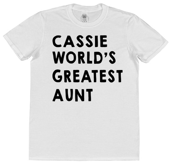 Personalised Aunt T-Shirt - "World's Greatest Aunt" - Image 2