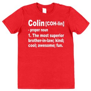 Personalised Brother-In-Law T-Shirt - Superior Brother-In-Law Dictionary Definition