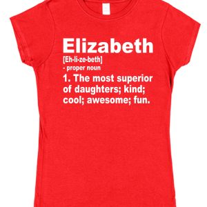 Personalised Daughter T-Shirt - Superior Daughter Dictionary Definition