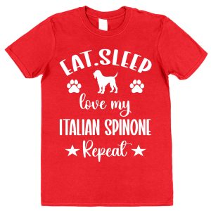 Italian Spinone Owner T-Shirt – "Eat, Sleep, Love My Italian Spinone Repeat"