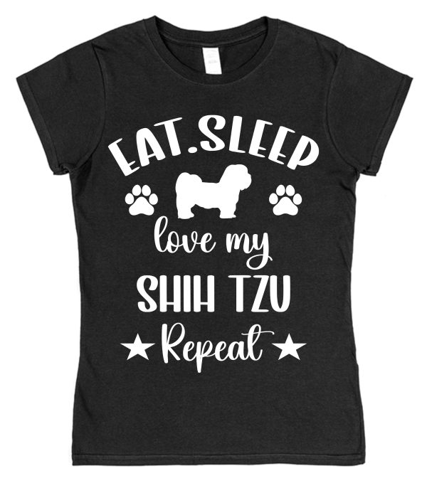 Shih Tzu Owner T-Shirt – "Eat, Sleep, Love My Shih Tzu Repeat"