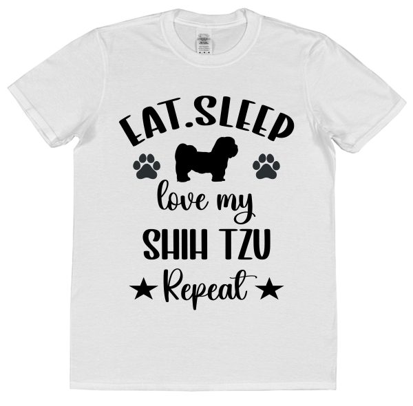 Shih Tzu Owner T-Shirt – "Eat, Sleep, Love My Shih Tzu Repeat" - Image 2
