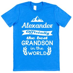 Personalised Grandson T-Shirt - "Officially The Best Grandson In The World"