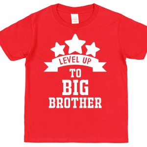 Brother T-Shirt - "Level Up To Big Brother"