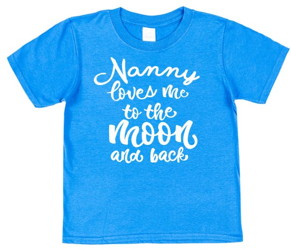 Grandchild T-Shirt - "Nanny Loves Me To The Moon And Back" - Image 3