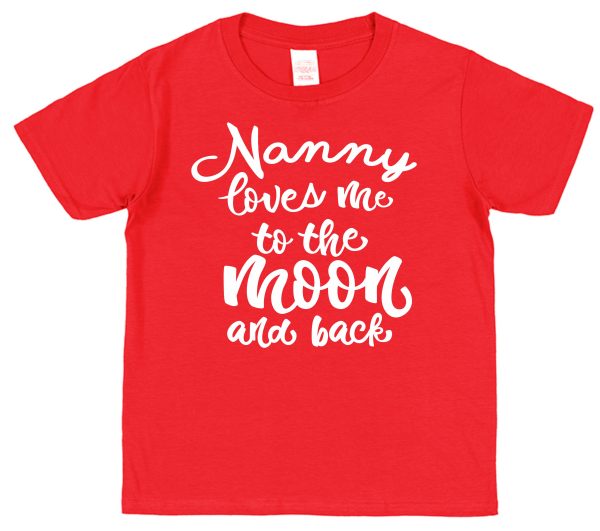 Grandchild T-Shirt - "Nanny Loves Me To The Moon And Back" - Image 5
