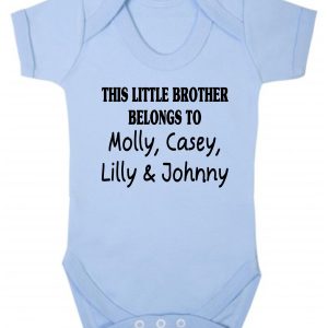 Personalised Brother Baby Vest - "This Little Brother Belongs To..."