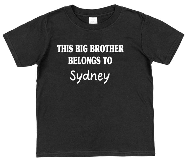 Personalised Brother T-Shirt - "This Big Brother Belongs To..."