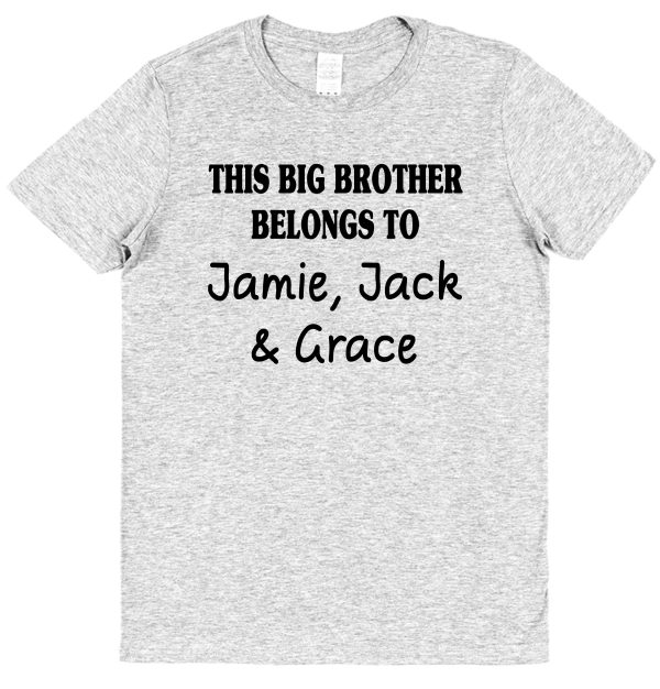 Personalised Brother T-Shirt - "This Big Brother Belongs To..." - Image 5