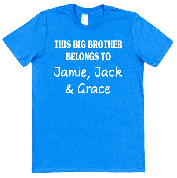 Personalised Brother T-Shirt - "This Big Brother Belongs To..." - Image 3
