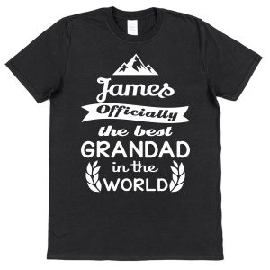 Personalised Grandad T-Shirt - "Officially The Best Grandad in The World"
