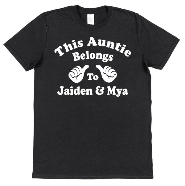 Personalised Aunt T-Shirt - "This Aunt Belongs To..." - Image 3