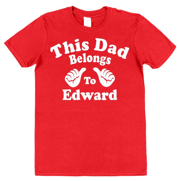 Personalised Dad T-Shirt - "This Dad Belongs To..." - Image 3