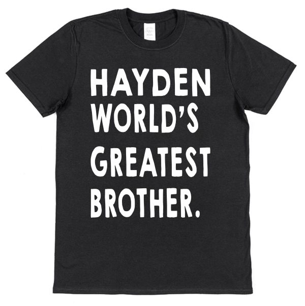 Personalised Brother T-Shirt - "World's Greatest Brother"
