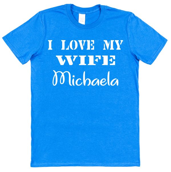 Personalised Husband T-Shirt – "I Love My Wife" - Image 2