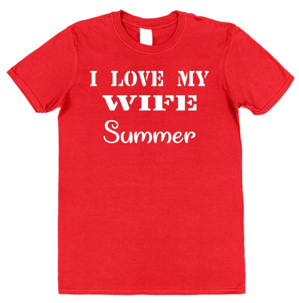 Personalised Husband T-Shirt – "I Love My Wife"
