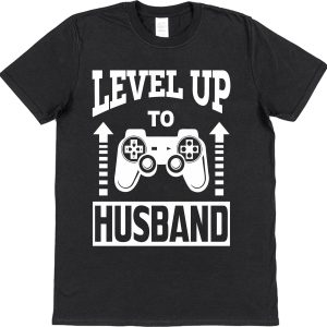 New Husband T-Shirt – "Level Up To Husband"