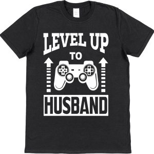 New Husband T-Shirt – "Level Up To Husband"