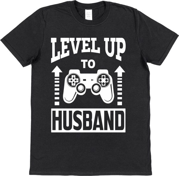 New Husband T-Shirt – "Level Up To Husband"