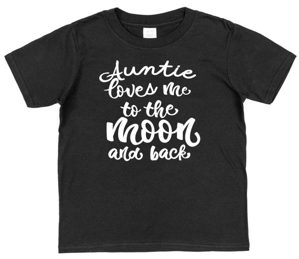 Niece or Nephew T-Shirt - "Auntie Loves Me To The Moon And Back" - Image 2