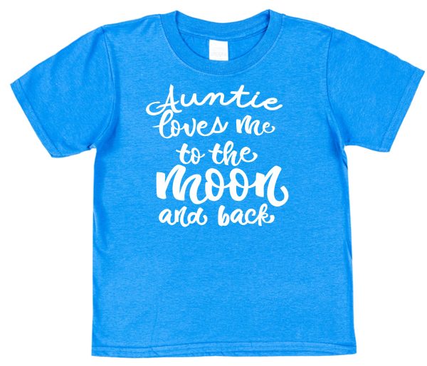 Niece or Nephew T-Shirt - "Auntie Loves Me To The Moon And Back"