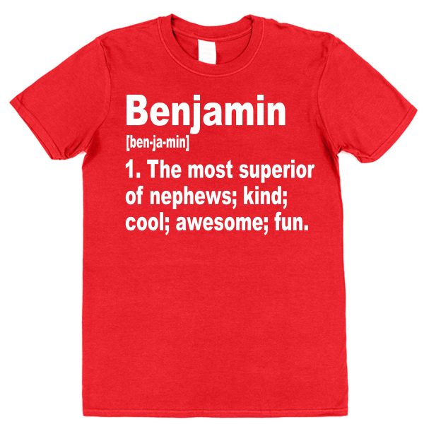 Personalised Nephew T-Shirt -  Superior Nephew Dictionary Definition - Image 2