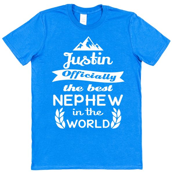 Personalised Nephew T-Shirt - "Officially The Best Nephew In The World"