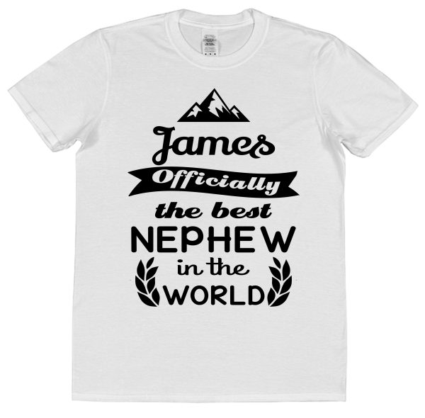 Personalised Nephew T-Shirt - "Officially The Best Nephew In The World" - Image 2
