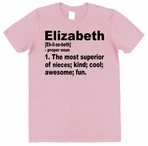 Personalised Niece T-Shirt -  Superior Niece Dictionary Definition