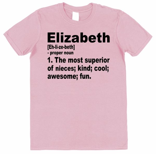 Personalised Niece T-Shirt -  Superior Niece Dictionary Definition