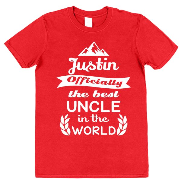 Personalised Uncle T-Shirt - "Officially The Best Uncle In The World" - Image 2