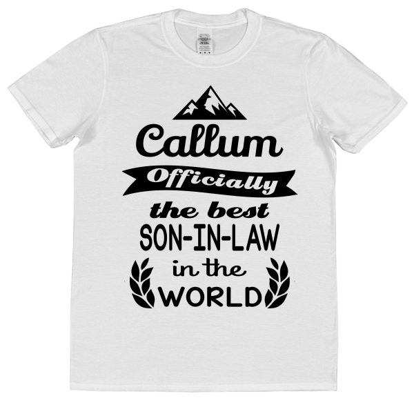 Personalised Son-In-Law T-Shirt - "Officially The Best Son-In-Law In The World"