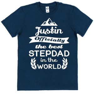 Personalised Stepdad T-Shirt - "Officially The Best Stepdad In The World"