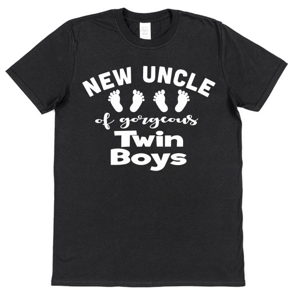 Uncle T-Shirt - "New Uncle of Gorgeous Twin Boys"