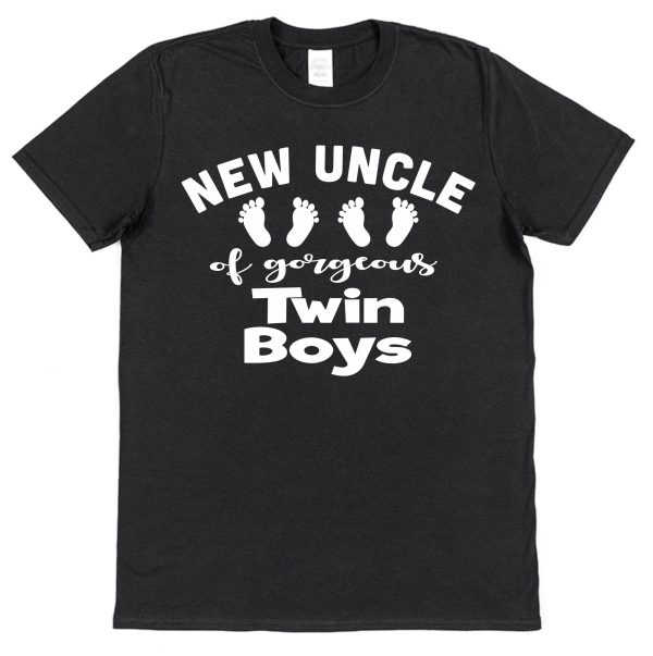 Uncle T-Shirt - "New Uncle of Gorgeous Twin Boys"