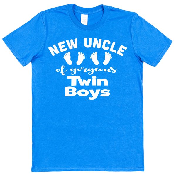 Uncle T-Shirt - "New Uncle of Gorgeous Twin Boys" - Image 2
