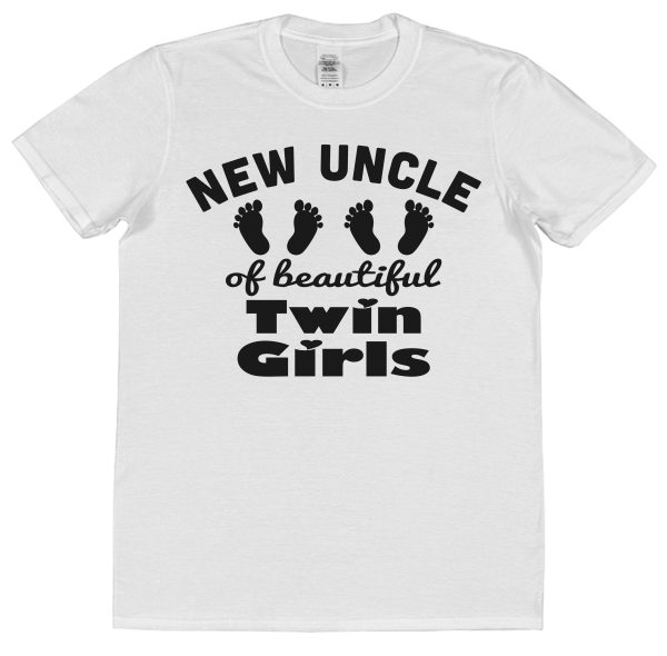 Uncle T-Shirt - "New Uncle of Beautiful Twin Girls" - Image 2