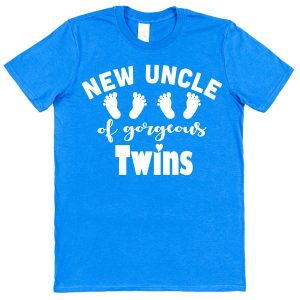 Uncle T-Shirt - "New Uncle of Gorgeous Twins"