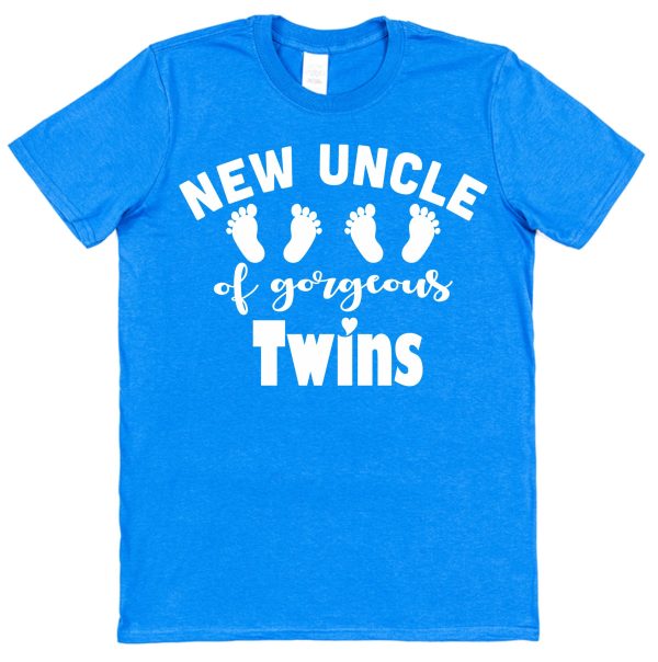 Uncle T-Shirt - "New Uncle of Gorgeous Twins"