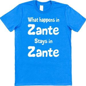 Personalised Stag or Hen Holiday T-Shirt – "What Happens In... Stays In..."
