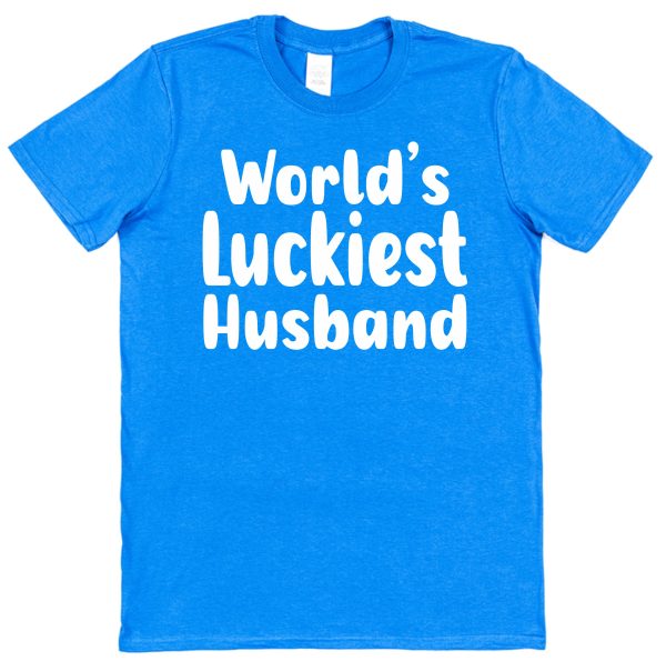 Husband T-Shirt – "World's Luckiest Husband" - Image 2