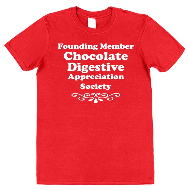 Chocolate Digestive T-Shirt – "Founding Member Appreciation Society"