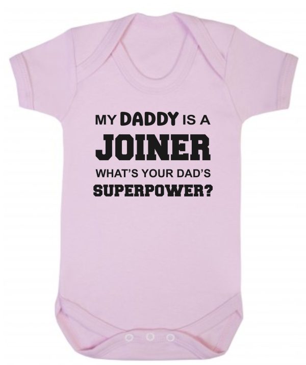 Baby Vest – "My Daddy Is A Joiner What's Your Dad's Superpower?" - Image 2