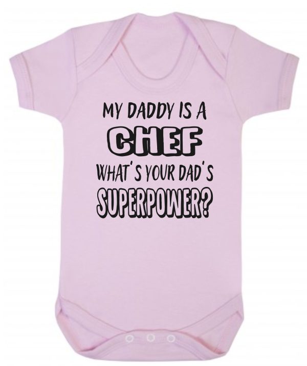 Baby Vest – "My Daddy Is A Chef What's Your Dad's Superpower?"