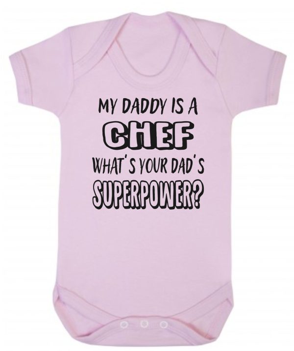 Baby Vest – "My Daddy Is A Chef What's Your Dad's Superpower?"