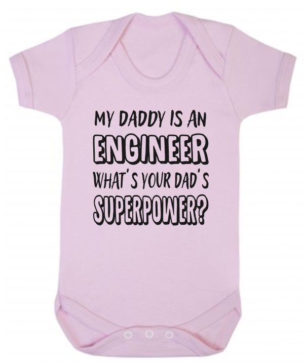 Baby Vest – "My Daddy Is An Engineer What's Your Dad's Superpower?" - Image 2