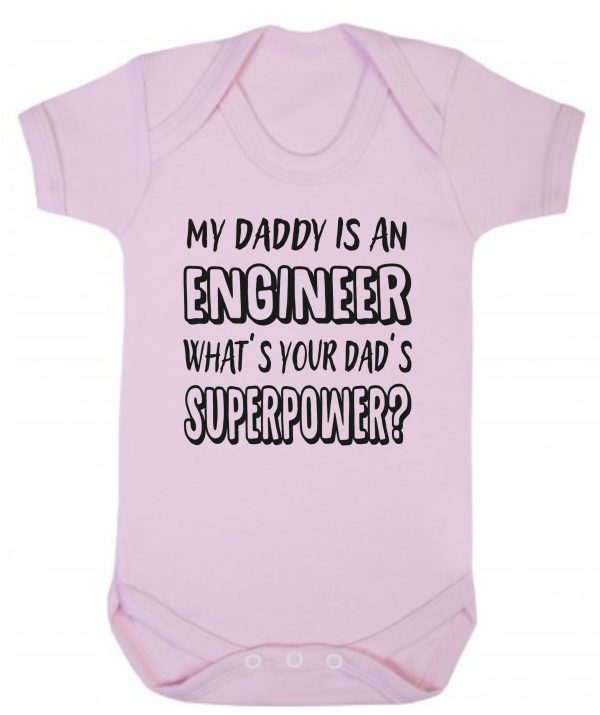 Baby Vest – "My Daddy Is An Engineer What's Your Dad's Superpower?" - Image 2